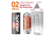 Новинка! Мастурбатор с вращением Hexa Spinner - Tenga (прозрачный)