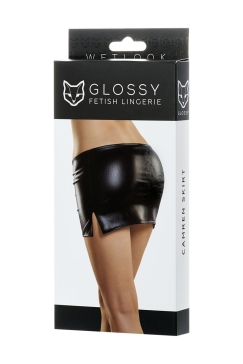 Erolanta Glossy Carmen cоблазнительная мини-юбка с разрезами по бокам, S