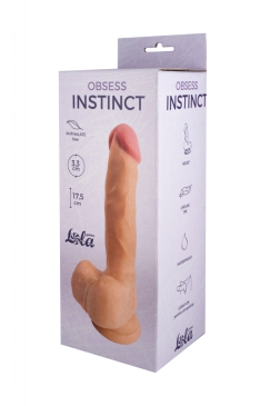 Lola Games Obsess Instinct фаллоимитатор с мошонкой и присоской, 17.5х3.3 см (телесный)