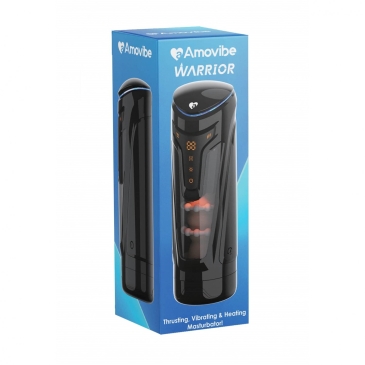 Инновационный мастурбатор «Warrior» с пенетрацией и массажем бусинами