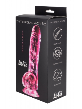 Прозрачный дилдо Intergalactic Luminous Pink 7086-01lola