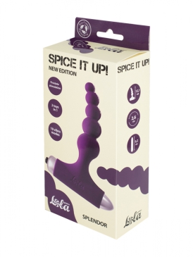 Lola Games Spice it up New Edition Splendor анальная пробка с вибрацией, 12х2.6 см (фиолетовый)