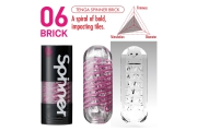 Tenga Spinner 06 Brick Masturbator - Мастурбатор с вращением, 13х4.5 см (прозрачный)
