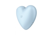Satisfyer Cutie Heart вакуумный стимулятор клитора с вибрацией, 7.5 см (голубой)