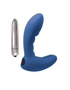 Lola Games Wonder Touch Blue - Массажер простаты с вибрацией, 12х3 см (синий)