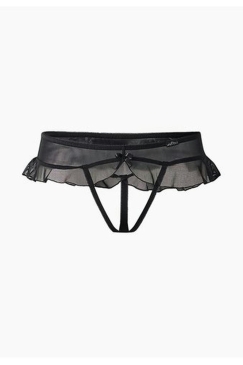 Le Frivole Easy to love - Завлекающие трусики с доступом и нежной юбочкой, XS/S (черный)