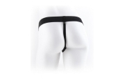 Телесный полый страпон Hollow Strap-On with Balls - 18,9 см.