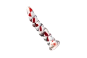 Sexus Glass - Нереалистичный фаллоимитатор, 18х3 см (красный)