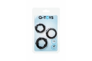 Набор колец TOYFA A-toys, TPE, черные, Ø 3,5/3/2 см