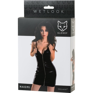 Erolanta Glossy Naomi - Глянцевое платье на молнии, L