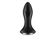 Satisfyer Rotator Plug 1+ анальная пробка с вибрацией, ротацией и управлением с телефона, 12.8х3.8 см (чёрный)