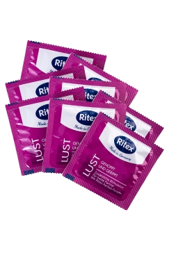 Презервативы Ritex, lust, рифленые, латекс, точечные, 19 см, 5,5 см, 8 шт.