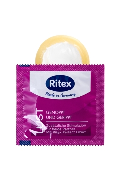 Презервативы Ritex, lust, рифленые, латекс, точечные, 19 см, 5,5 см, 8 шт.