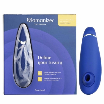 Бесконтактный клиторальный стимулятор Womanizer Premium 2 синий