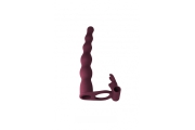 Lola Games Pure Passion Jungle Bunny Wine red - Вибронасадка для двойного проникновения, 17х3.1 см