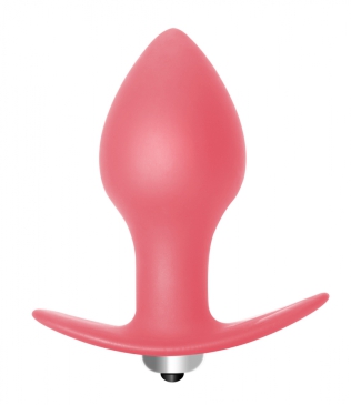 Lola Games First time Bulb Anal Plug - Анальная пробка со съемной вибропулей, 10х3.8 см (розовый)