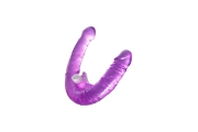 TOYFA Double Dildo with Vibro Bullet - Фаллоимитатор двусторонний с вибропулей, 35 см (фиолетовый)