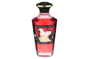 Согревающее массажное масло с афродизиаками Sparkling Srawberry Wine от Shunga, 100 мл (игристое клубничное вино)