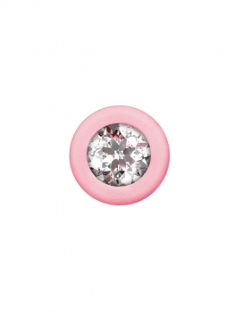 Lola Games Emotions Chummy Pink силиконовая анальная цепочка с стразом в основании, 16х3.5 см (розовый)