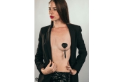 Lola Games Burlesque Evans Black - Пэстисы украшение для сосков, черный