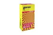 Презервативы Ganzo Extase, с точечно-ребристой поверхностью, анатомической формы, латекс, 18см, 12шт