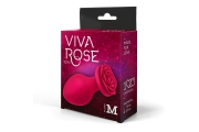 Viva Rose Toys - силиконовая анальная пробка с розой в основании, 8.3х3.5 см (розовый)
