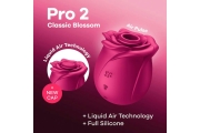 Satisfyer Pro 2 Classic Blossom - Вакуумно-волновой стимулятор с насадкой "жидкий воздух", 7 см (розовый)