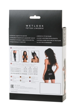 Erolanta Glossy Naomi Wetlook - платье эротическое, M (черный)