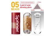 Tenga Spinner Masturbator 05 Beads - Мастурбатор с вращением, 13х4.5 см (прозрачный)