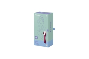 Satisfyer Dual Crush - Двухсторонний вакуум-волновой вибростимулятор, 16.5 см (бордовый)