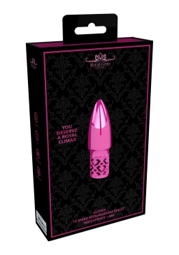 Вибропуля розовая Glitter usb зарядка