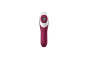 Satisfyer Dual Crush - Двухсторонний вакуум-волновой вибростимулятор, 16.5 см (бордовый)