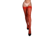 Чулки в мелкую сетку Rosa roja S/L красные