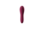 Satisfyer Dual Crush - Двухсторонний вакуум-волновой вибростимулятор, 16.5 см (бордовый)