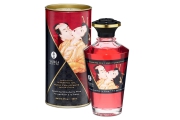 Согревающее массажное масло с афродизиаками Sparkling Srawberry Wine от Shunga, 100 мл (игристое клубничное вино)