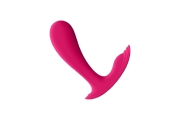 Satisfyer Top Secret бесшумный вибромассажер для ношения и стимуляции точки G, 11х3 см (розовый)