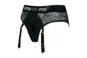 Черные трусики для насадок Diva Lingerie Harness - size M