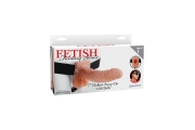 Телесный полый страпон Hollow Strap-On with Balls - 18,9 см.
