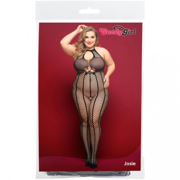 Candy Girl Josie - Соблазнительный бодистокинг для девушек с пышными формами, ХXL (чёрный)