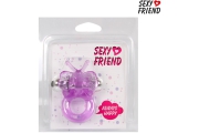 Sexy Friend - Эластичное эрекционное кольцо с вибрацией (фиолетовый)