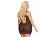 Комбинация и стринги SoftLine Collection Aldona, черный, XXXL