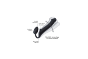 Strap-On-Me Semi-Realistic Bendable Noir M - Безремневой страпон, 15,6 см (черный)