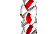 Sexus Glass - Нереалистичный фаллоимитатор, 18х3 см (красный)