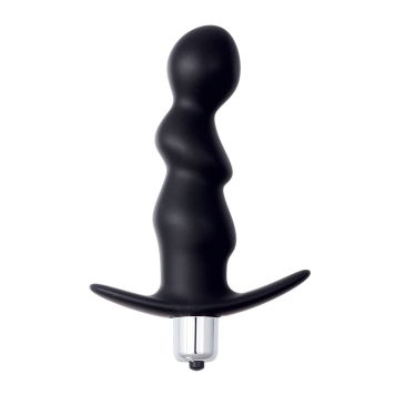 Lola Games First time Spiral Anal Plug - Витая анальная пробка со съемной вибропулей, 12х2.6 см (чёрный)