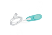 We-Vibe Moxie - Клиторальный смарт-вибратор с креплением на трусики на пульте ДУ, 9.2х6.4 см (голубой)
