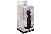 Lola Games First time Spiral Anal Plug - Витая анальная пробка со съемной вибропулей, 12х2.6 см (чёрный)