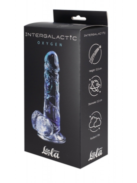 Lola Games Intergalactic Oxygen прозрачный фаллоимитатор с мошонкой, 17.5х3.2 см (прозрачный)