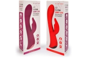 Erokay 5 Silicone Bunny Love - Вибромассажёр-кролик, 19.1х3.4 см (красный)