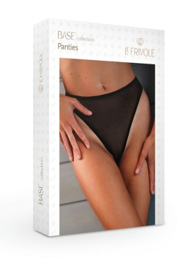Le Frivole Base - Высокие стринги из сетки, L/XL (черный)