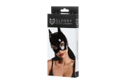 Glossy - Глянцевая маска кошки из материала Wetlook (черный, OS)